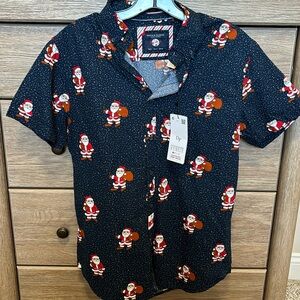 Men’s Santa button down shirt